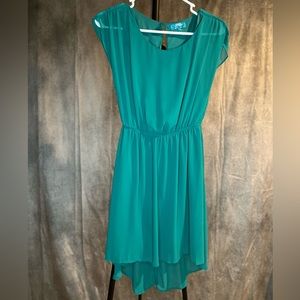 Buttons Dress - Teal